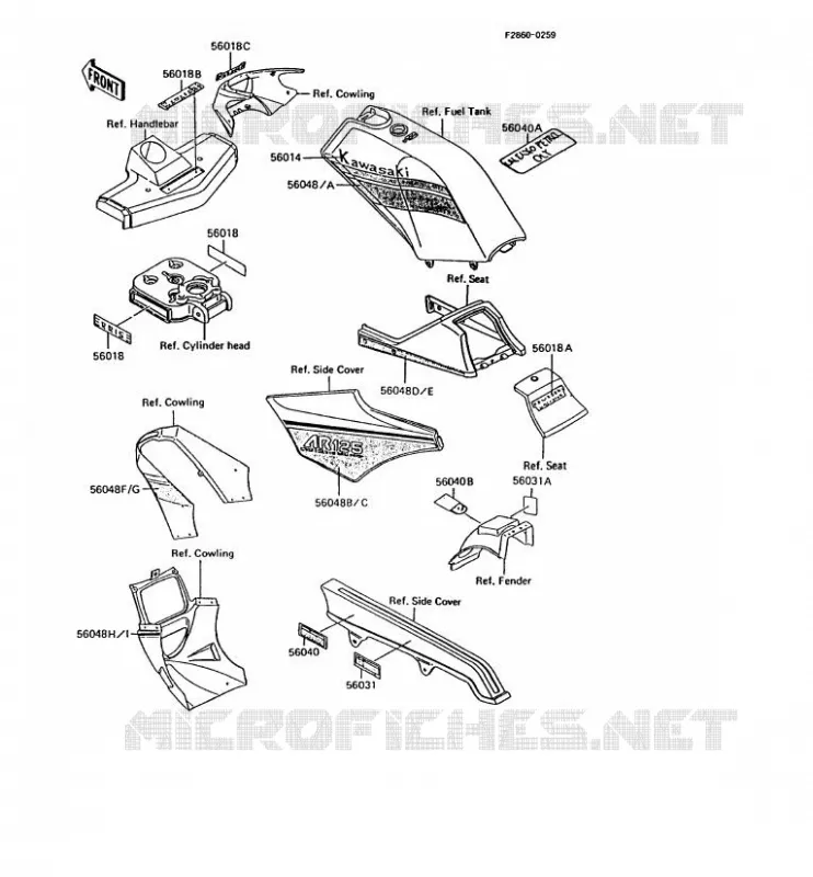 LABEL Kawasaki MOTOS 125 1989 AR125  AR125-B6