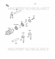 BARILLET/FOURCHETTE pour Kawasaki AR50 1992