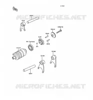 BARILLET/FOURCHETTE pour Kawasaki AR50 1990