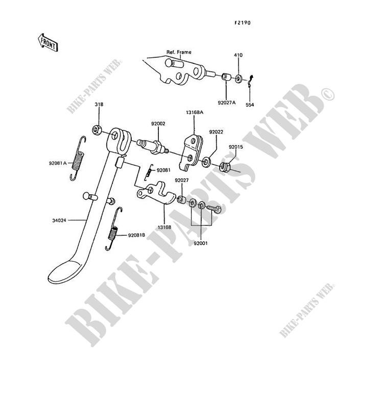 BEQUILLE pour Kawasaki AR50 1991
