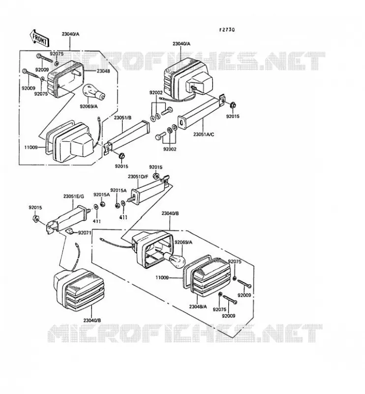 CLIGNOTANT Kawasaki MOTOS 50 1991 AR50  AR50-C9