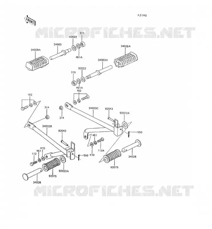 REPOSE PIED Kawasaki MOTOS 80 1989 AR80  AR80-C7