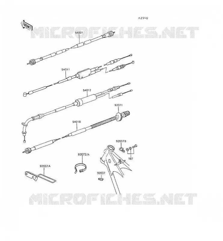 CABLES Kawasaki MOTOS 80 1989 AR80  AR80-C7