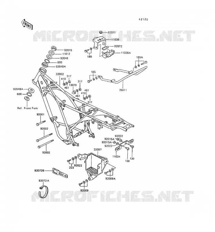 CH&Acirc;SSIS Kawasaki MOTOS 80 1990 AR80  AR80-C8