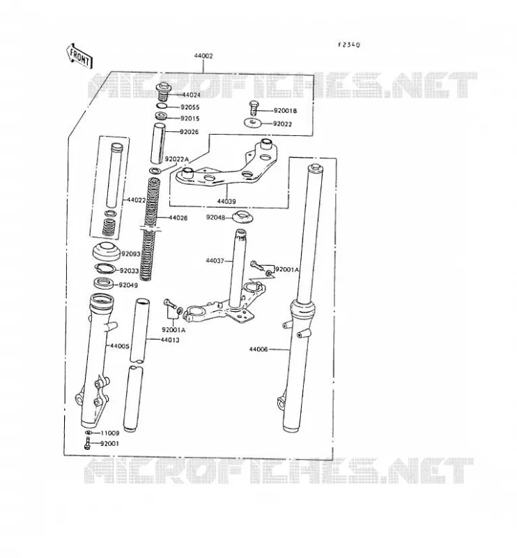 FOURCHE Kawasaki MOTOS 80 1990 AR80  AR80-C8