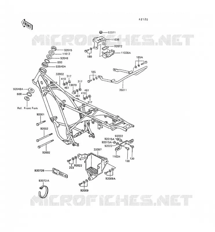 CH&Acirc;SSIS Kawasaki MOTOS 80 1990 AR80  AR80-C8