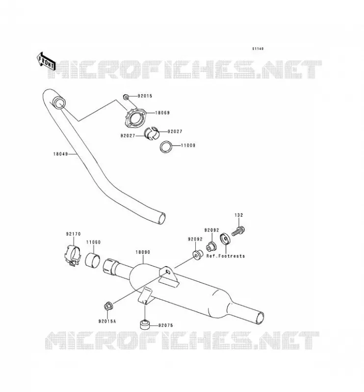 &Eacute;CHAPPEMENT Kawasaki MOTOS 250 1995 ESTRELLA  BJ250-A3