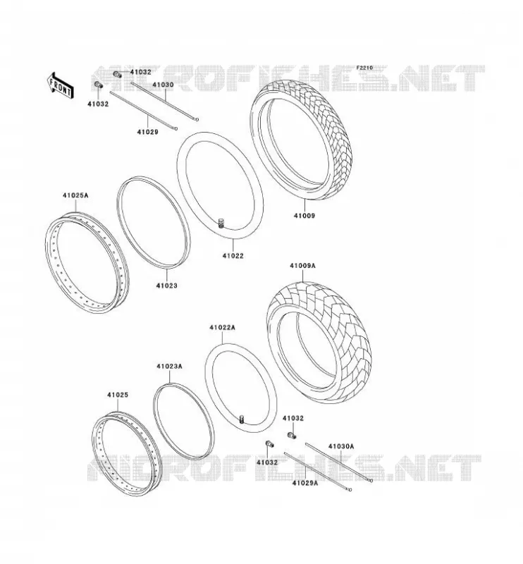 PNEUS Kawasaki MOTOS 125 2000 ELIMINATOR 125  BN125-A3