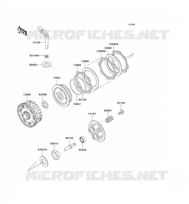 EMBRAYAGE Kawasaki MOTOS 125 2000 ELIMINATOR 125  BN125-A3