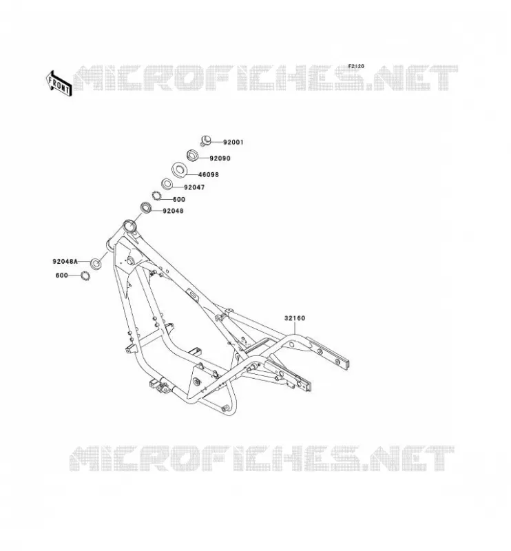 CH&Acirc;SSIS Kawasaki MOTOS 125 2002 ELIMINATOR 125  BN125-A5