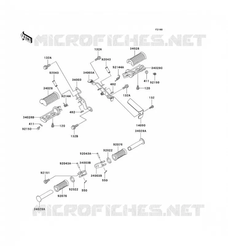 REPOSE PIED Kawasaki MOTOS 125 2002 ELIMINATOR 125  BN125-A5