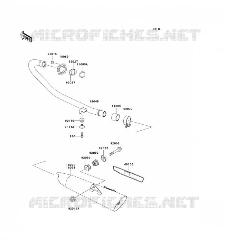 &Eacute;CHAPPEMENT Kawasaki MOTOS 125 2004 ELIMINATOR 125  BN125-A7