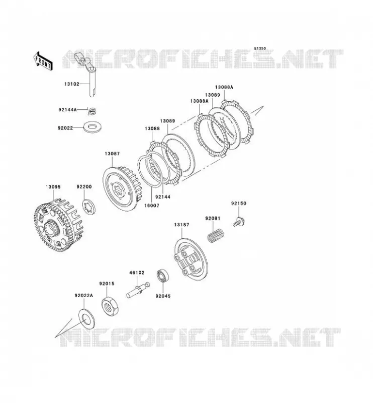 EMBRAYAGE Kawasaki MOTOS 125 2004 ELIMINATOR 125  BN125-A7