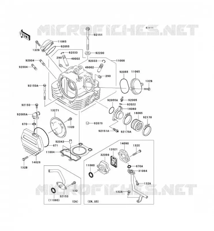 CULASSE Kawasaki MOTOS 125 2004 ELIMINATOR 125  BN125-A7