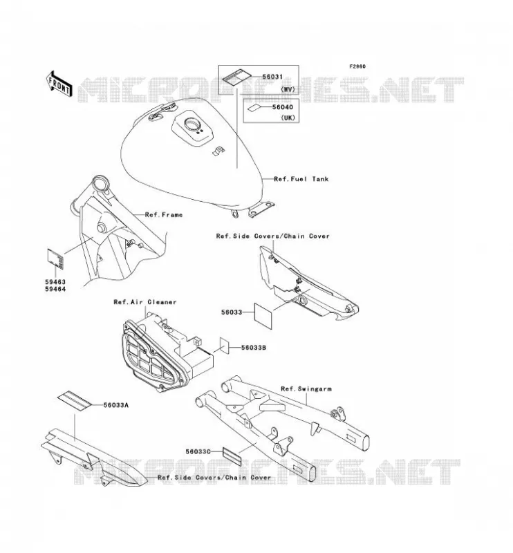 LABEL Kawasaki MOTOS 125 2005 ELIMINATOR 125  BN125-A8