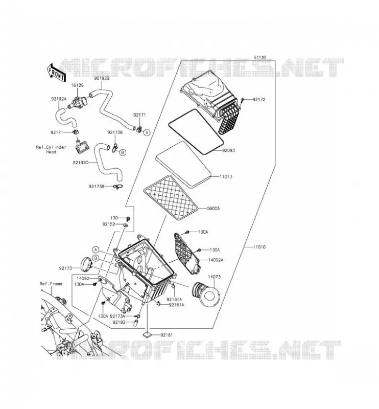 FILTRE A AIR Kawasaki MOTOS 250 2015 Z250SL  BR250EFS