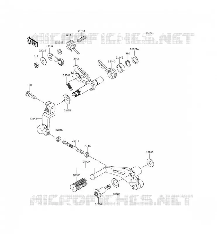SELECTEUR Kawasaki MOTOS 250 2015 Z250SL  BR250EFS