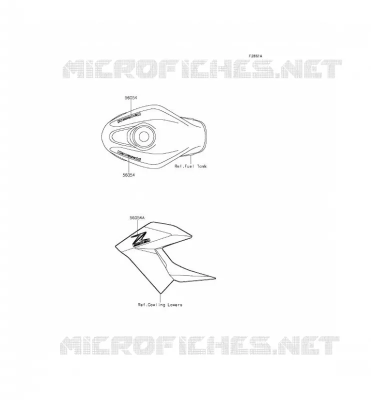 STICKER(EBONY) Kawasaki MOTOS 250 2015 Z250SL  BR250EFS