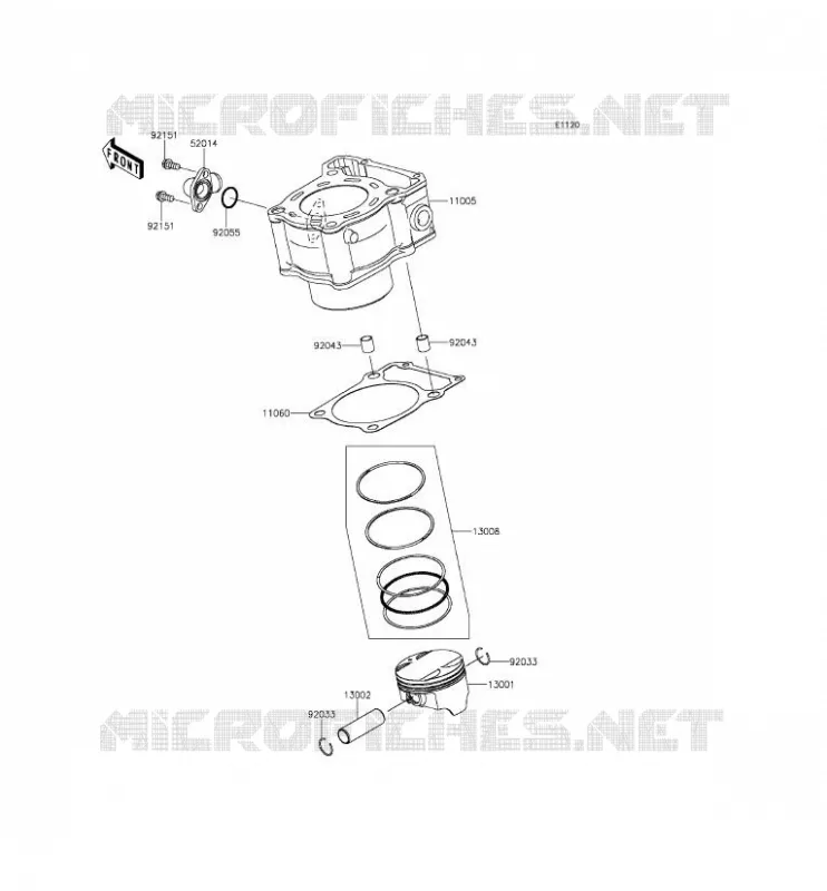 CYLINDRE/PISTON Kawasaki MOTOS 250 2015 Z250SL ABS  BR250FFF