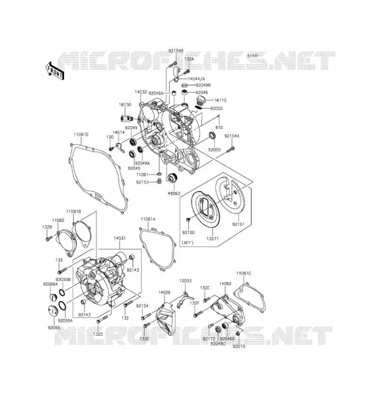 COUVERCLES MOTEUR Kawasaki MOTOS 250 2015 NINJA 250SL  BX250AFSA