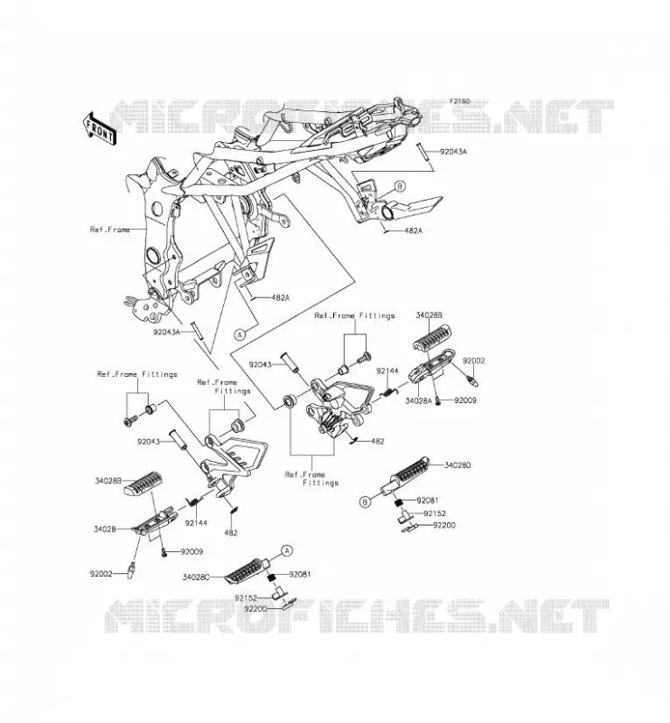 REPOSE PIED Kawasaki MOTOS 250 2015 NINJA 250SL  BX250AFSA