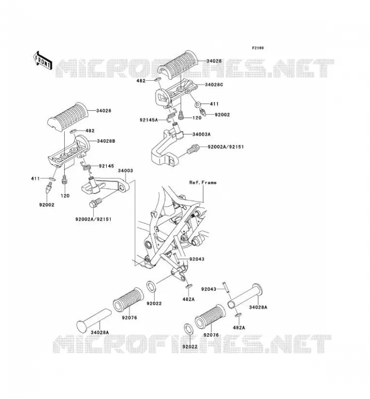 REPOSE PIED Kawasaki MOTOS 650 2000 W650  EJ650-A2