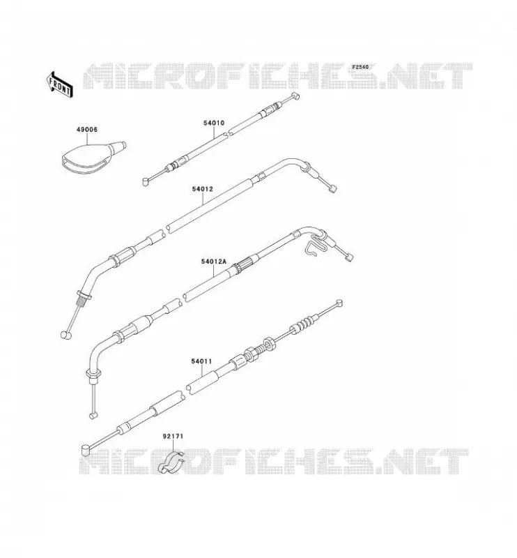 CABLES Kawasaki MOTOS 650 2000 W650  EJ650-A2