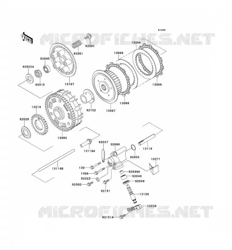 EMBRAYAGE Kawasaki MOTOS 650 2000 W650  EJ650-A2