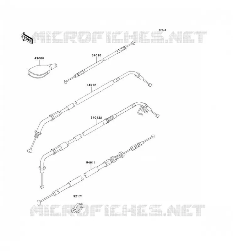 CABLES Kawasaki MOTOS 650 2001 W650  EJ650-A3