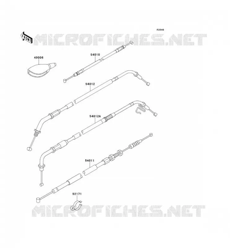 CABLES Kawasaki MOTOS 650 2002 W650  EJ650-A4