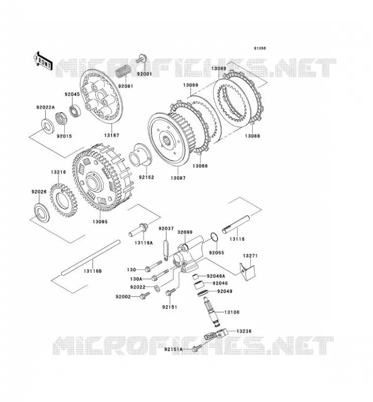 EMBRAYAGE Kawasaki MOTOS 650 2002 W650  EJ650-A4