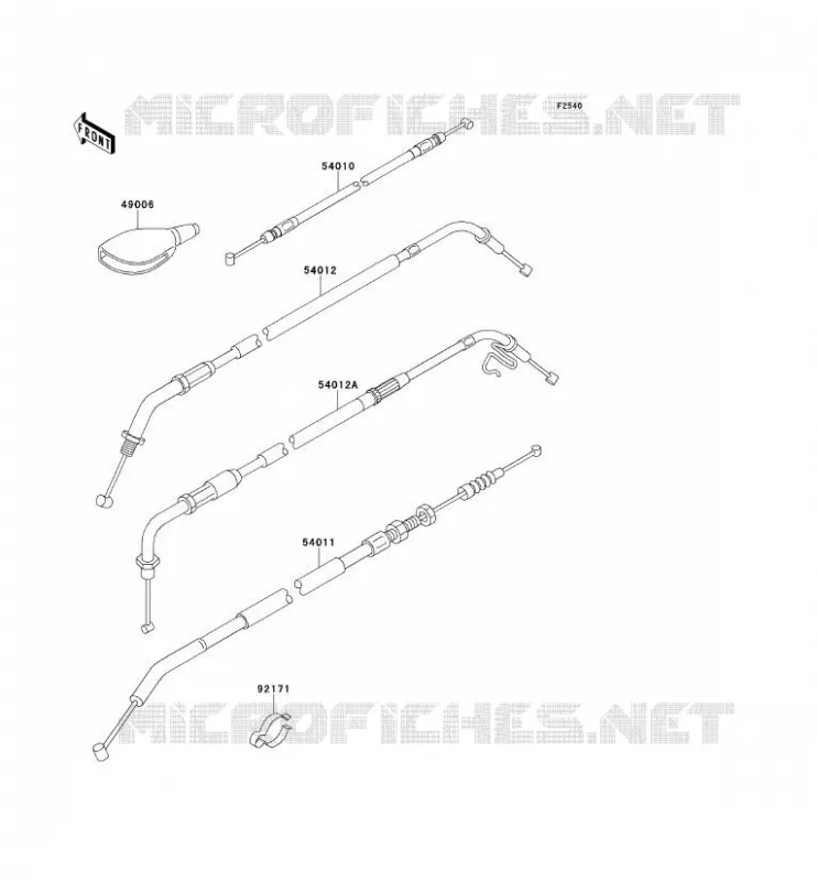 CABLES Kawasaki MOTOS 650 2002 W650  EJ650-C4