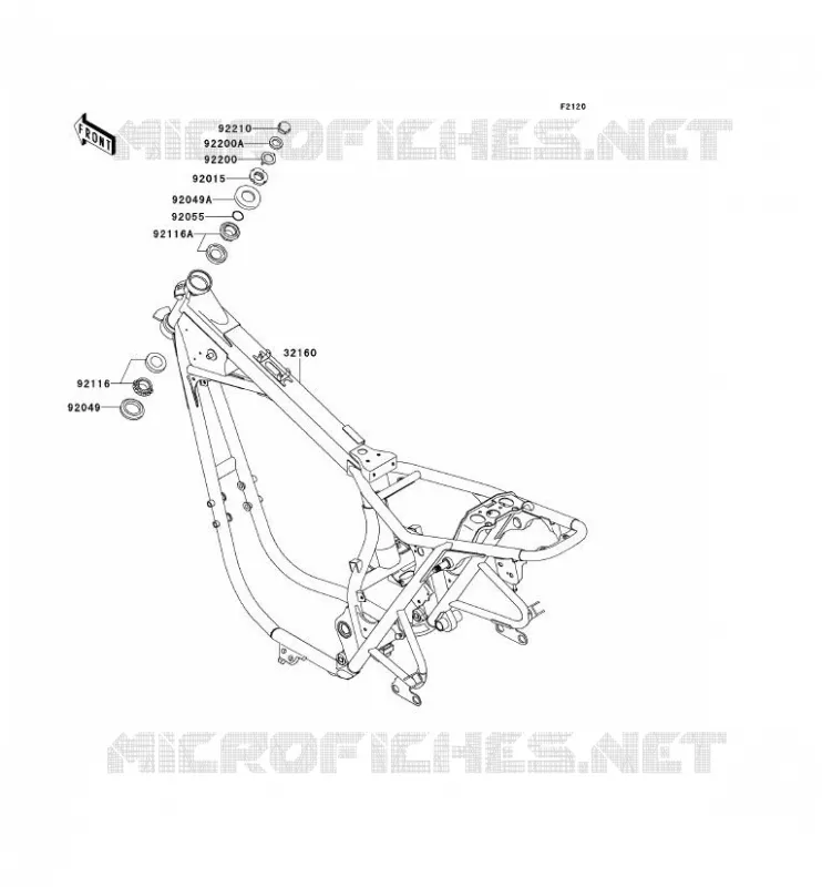 CH&Acirc;SSIS Kawasaki MOTOS 650 2002 W650  EJ650-C4
