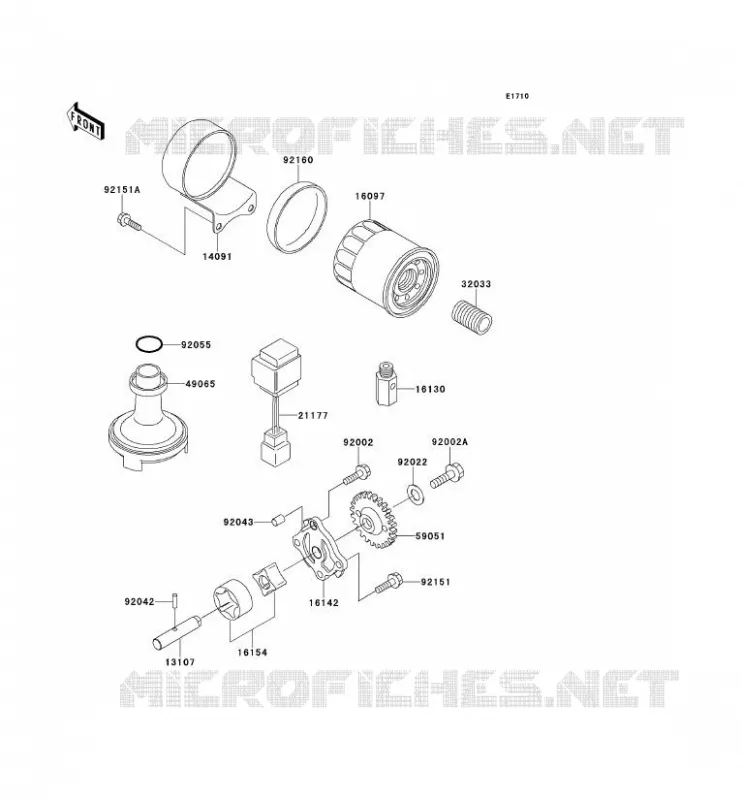 POMPE A HUILE Kawasaki MOTOS 650 2002 W650  EJ650-C4