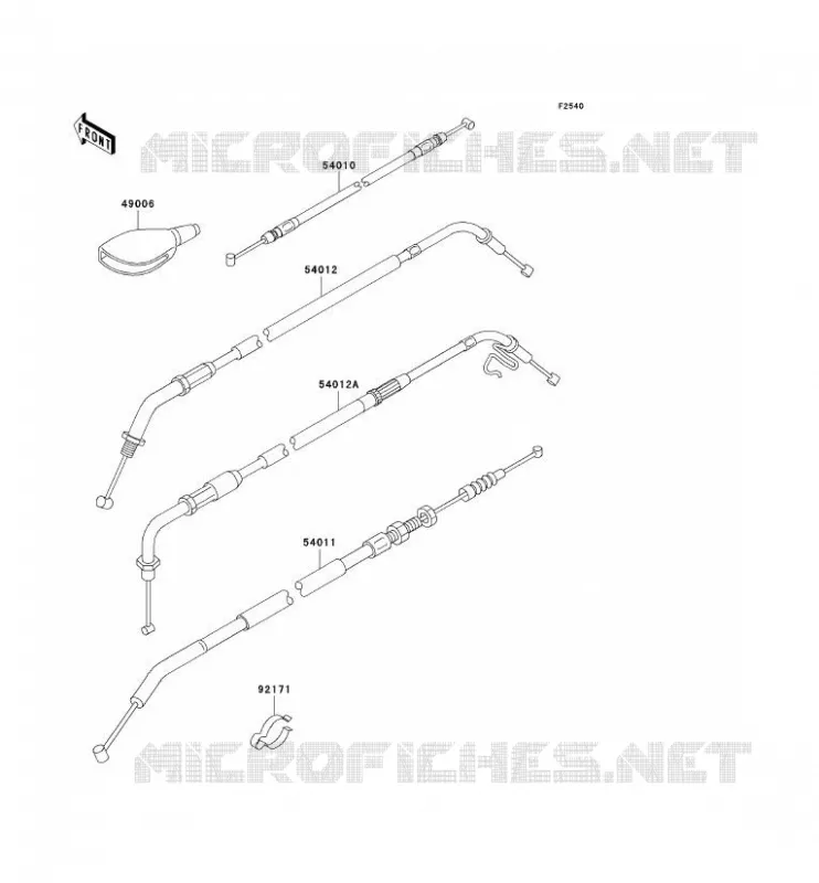 CABLES Kawasaki MOTOS 650 2003 W650  EJ650-C5