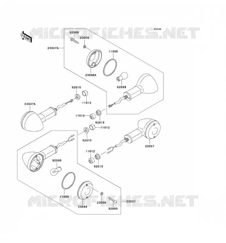 CLIGNOTANTS Kawasaki MOTOS 650 2006 W650  EJ650C6F
