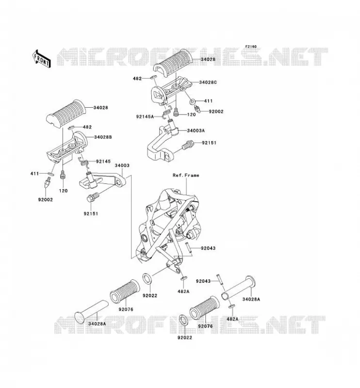 REPOSE PIED Kawasaki MOTOS 650 2004 W650  EJ650-C6P