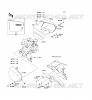 CACHE LAT&Eacute;RAL/GARDE CHAINE pour Kawasaki W800 2011