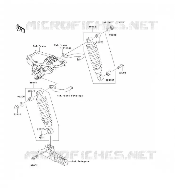 SUSPENSION/AMORTISSEUR Kawasaki MOTOS 800 2012 W800  EJ800ACF