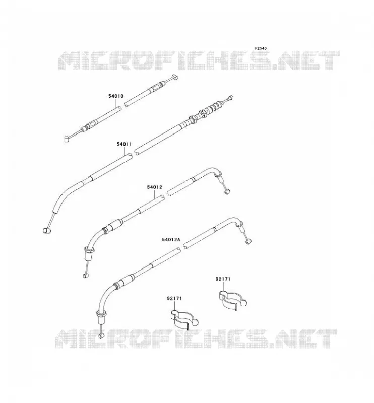 CABLES Kawasaki MOTOS 800 2012 W800  EJ800ACFA