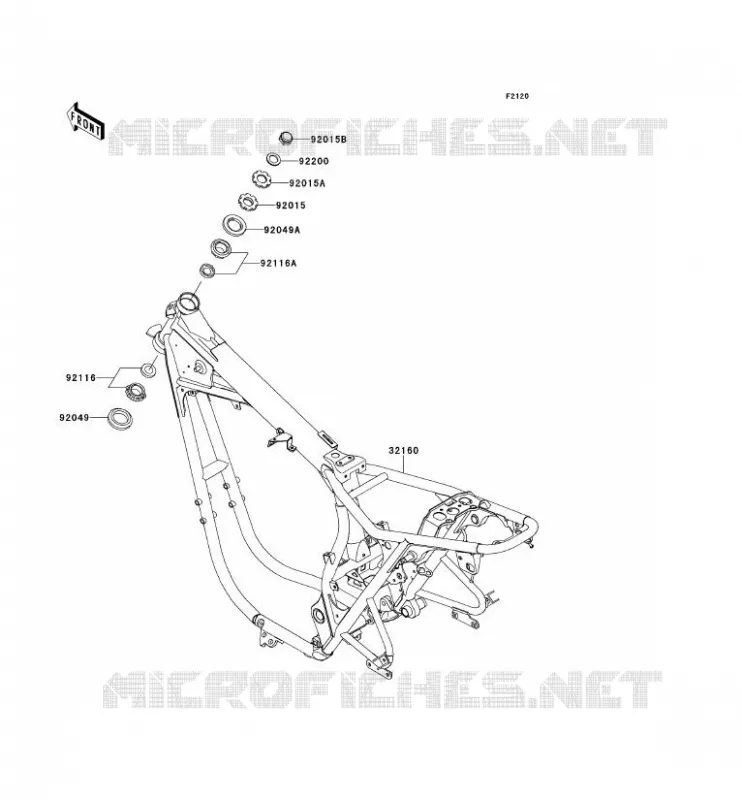 CH&Acirc;SSIS Kawasaki MOTOS 800 2014 W800  EJ800AEF