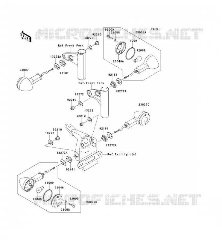 CLIGNOTANTS Kawasaki MOTOS 800 2014 W800  EJ800AEFA