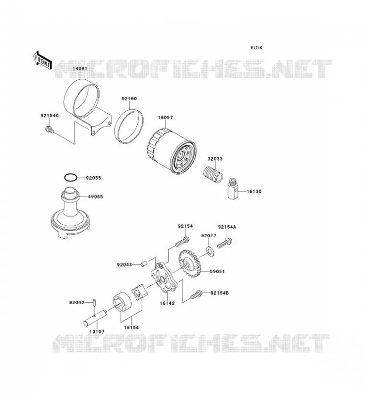 POMPE A HUILE Kawasaki MOTOS 800 2014 W800  EJ800AEFA