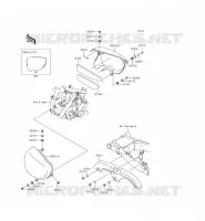 CACHE LAT&Eacute;RAL/GARDE CHAINE pour Kawasaki W800 2015