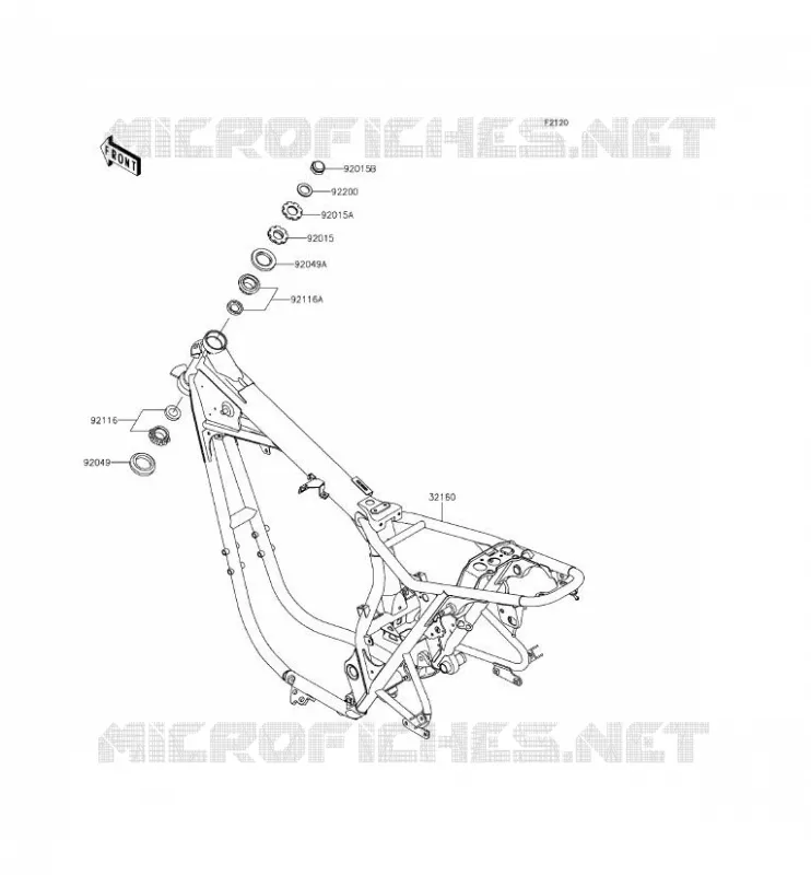 CH&Acirc;SSIS Kawasaki MOTOS 800 2015 W800  EJ800AFF
