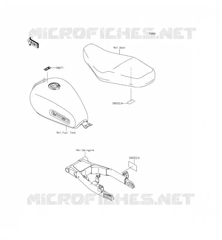 LABEL Kawasaki MOTOS 800 2015 W800  EJ800AFF