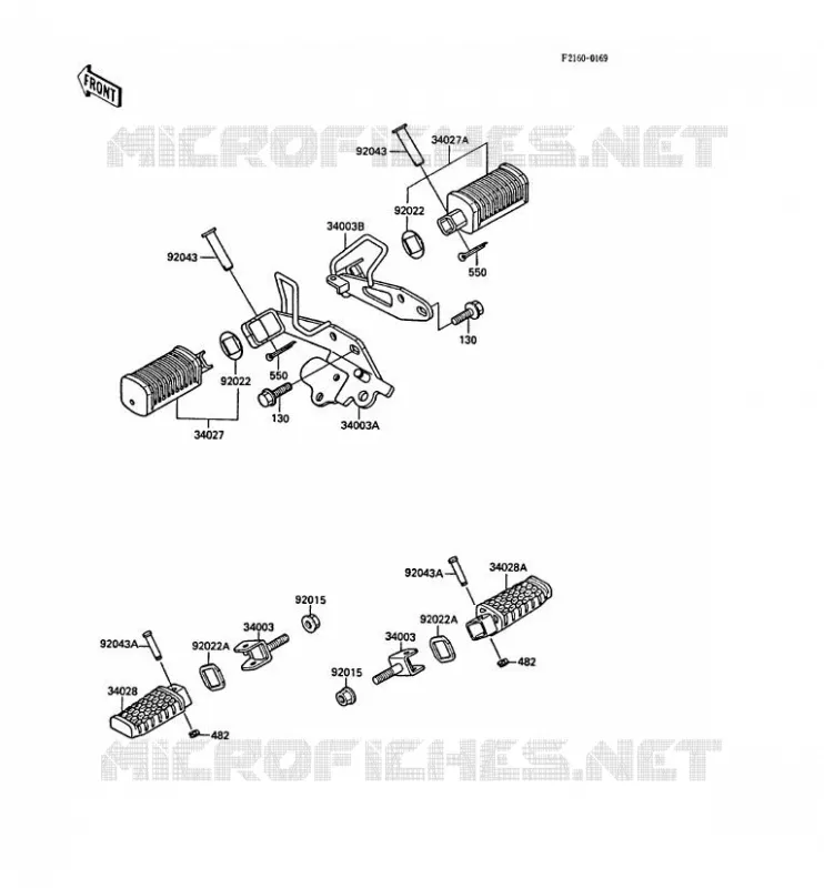 REPOSE PIED Kawasaki MOTOS 250 1988 ELIMINATOR 250  EL250-B2