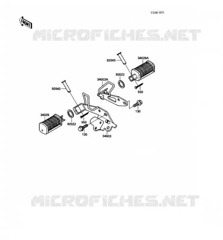 REPOSE PIED Kawasaki MOTOS 250 1988 ELIMINATOR 250  EL250-B2