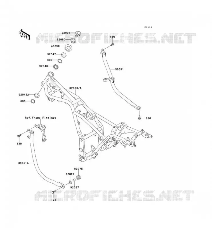 CH&Acirc;SSIS Kawasaki MOTOS 250 1991 ELIMINATOR 250  EL250-D2