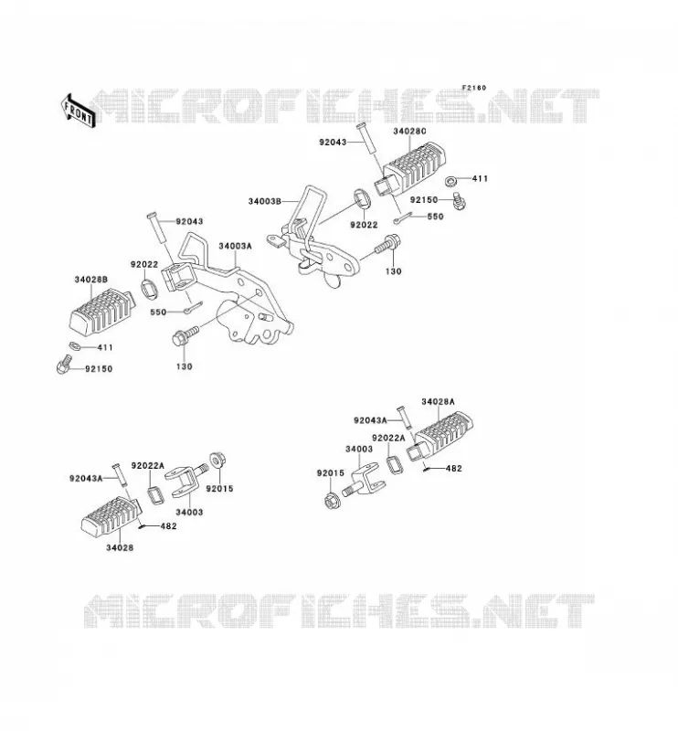 REPOSE PIED Kawasaki MOTOS 250 1993 ELIMINATOR 250  EL250-E3